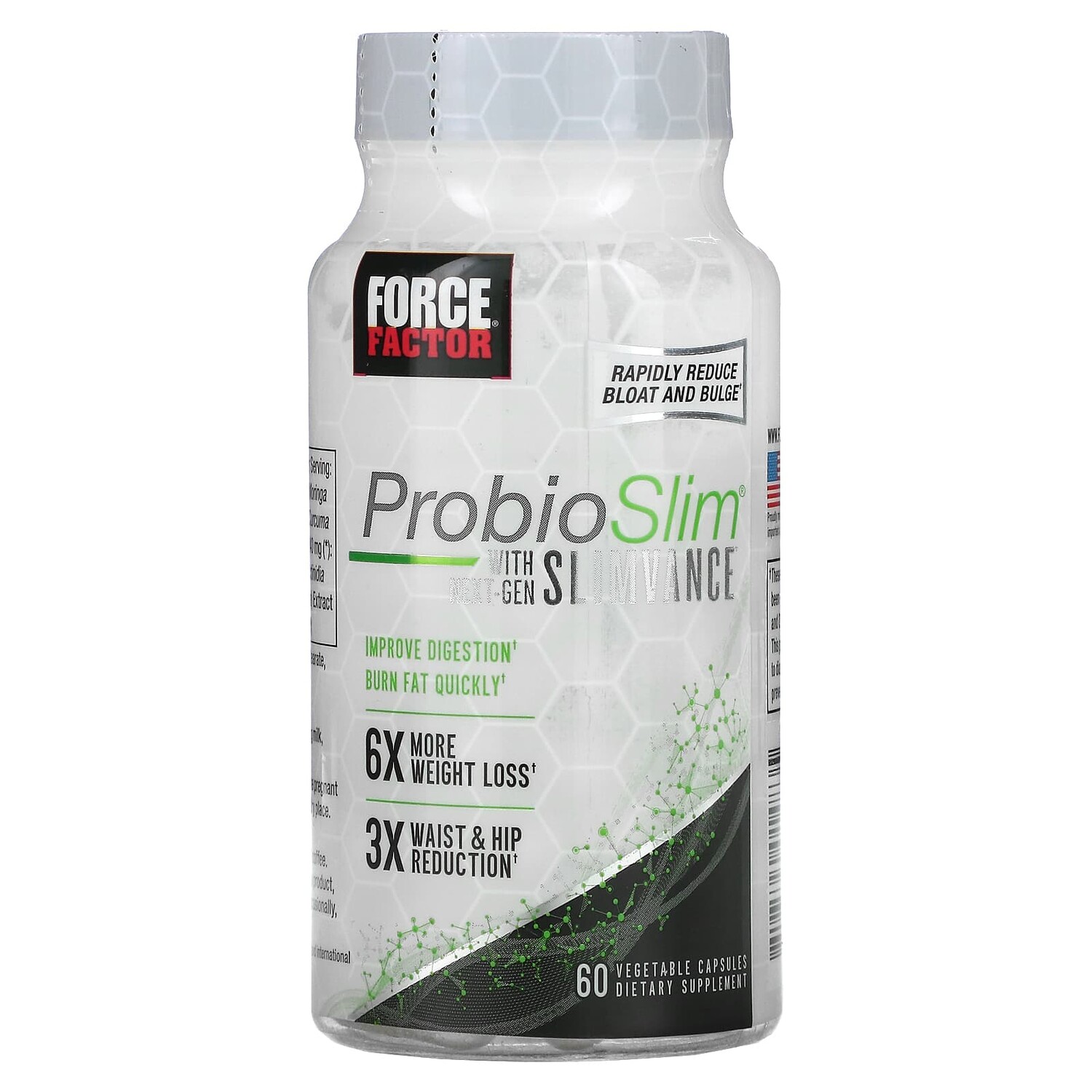 

Пищевая Добавка Force Factor ProbioSlim + Next-Gen SLIMVANCE, 60 капсул