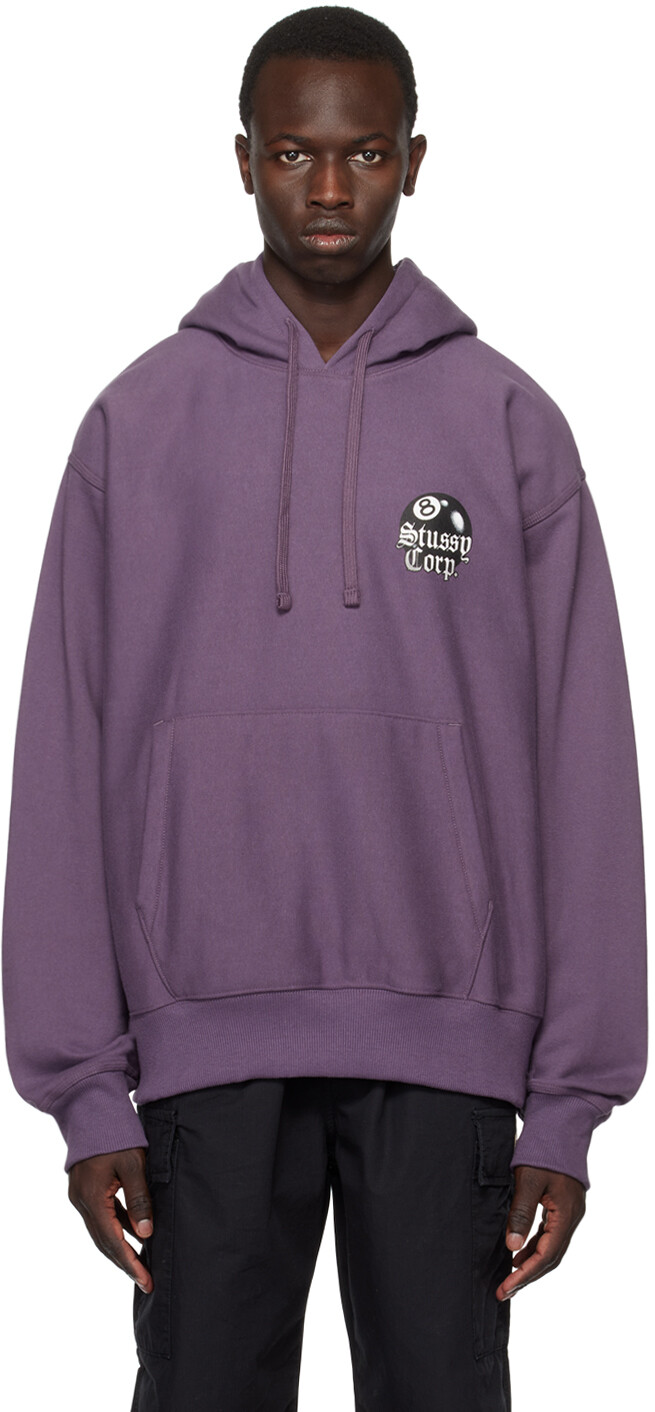 

Фиолетовая толстовка с капюшоном 8 Ball Corp. Stüssy