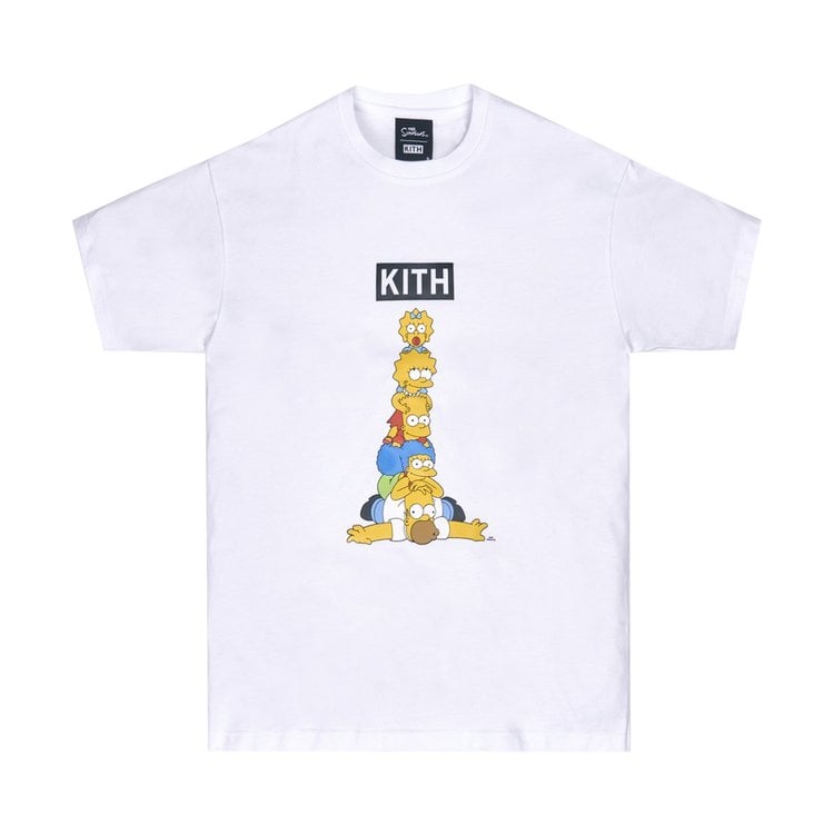 Футболка Kith For The Simpsons Family Stack Tee 'White', белый - фото