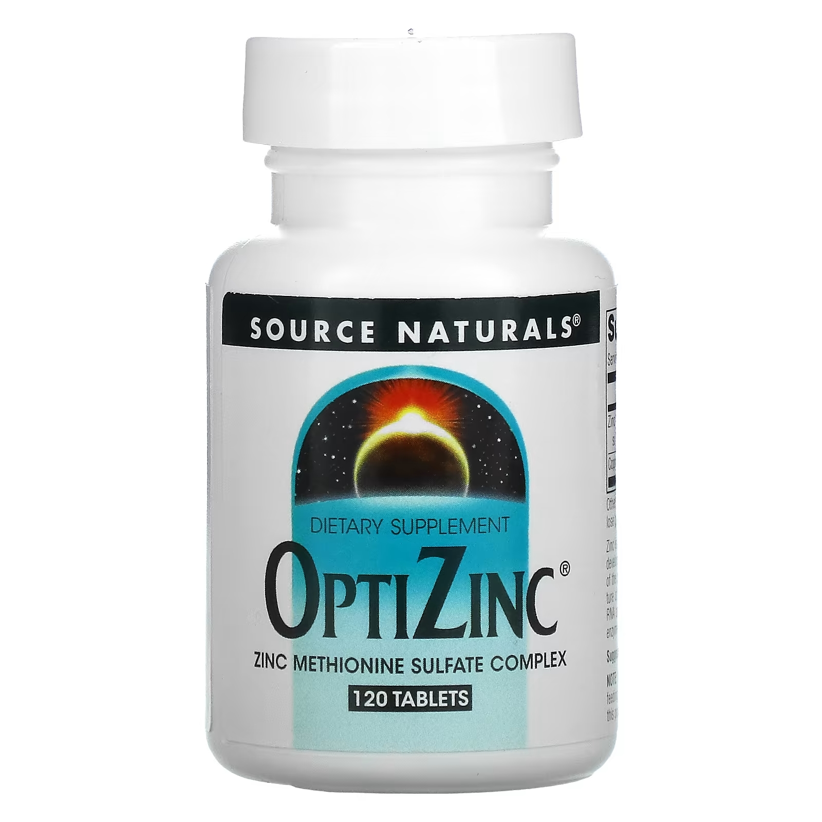 Source Naturals OptiZinc, 120 таблеток source naturals бис глицинат магния 120 таблеток