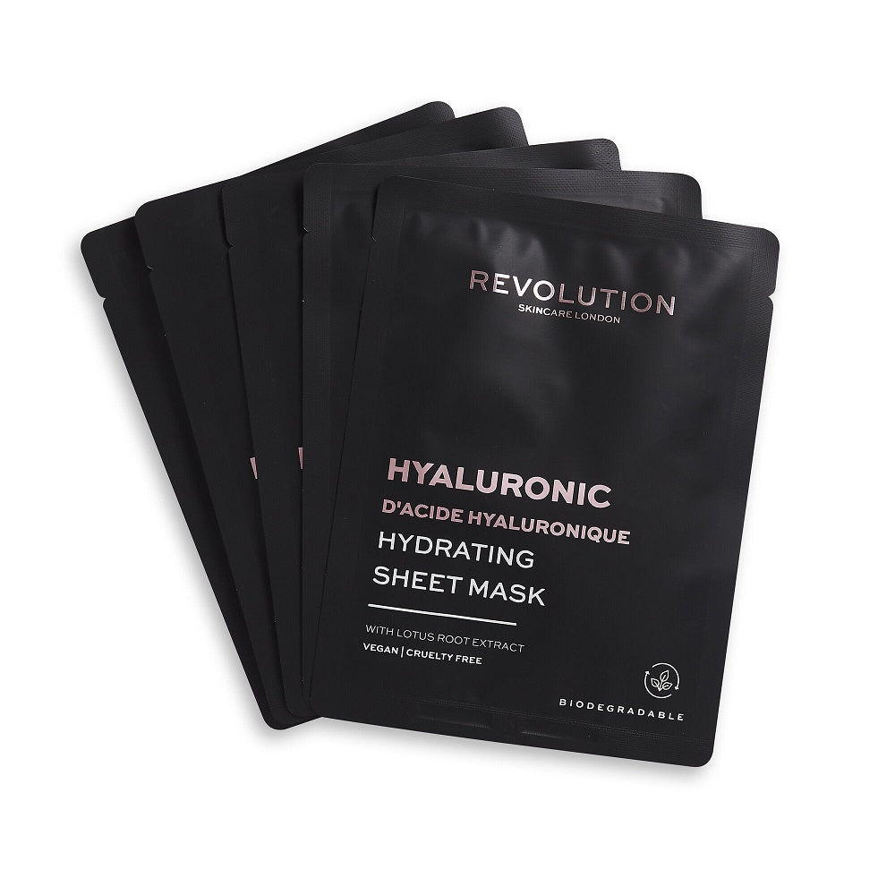 

Revolution Skincare Hyaluronic Acid Hydrating Sheet Mask увлажняющая тканевая маска с гиалуроновой кислотой 5шт.