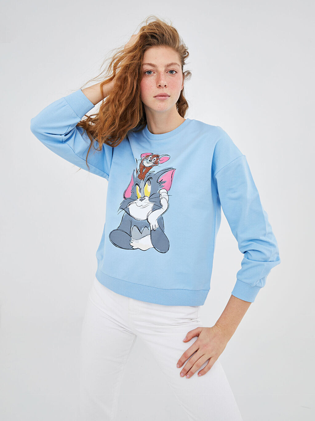 

Женская толстовка Tom&Jerry с круглым вырезом и принтом Xside