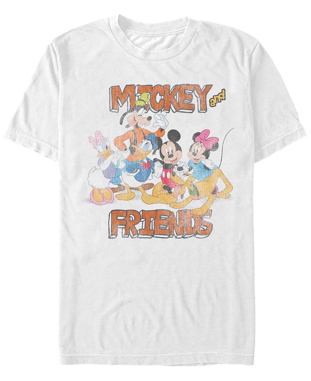 Мужская футболка с короткими рукавами mickey classic mickey and friends Fifth Sun, белый