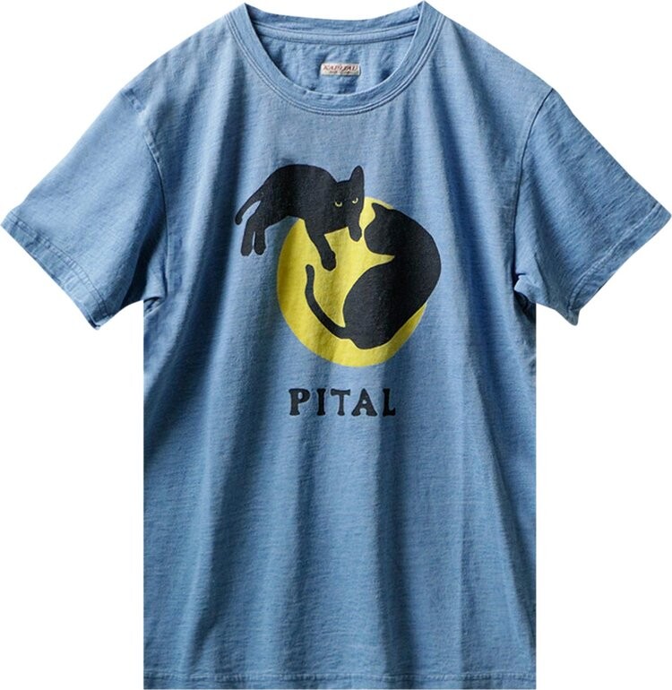

Толстовка Kapital IDG Jersey Crew T (Catpital) 'Indigo', синий