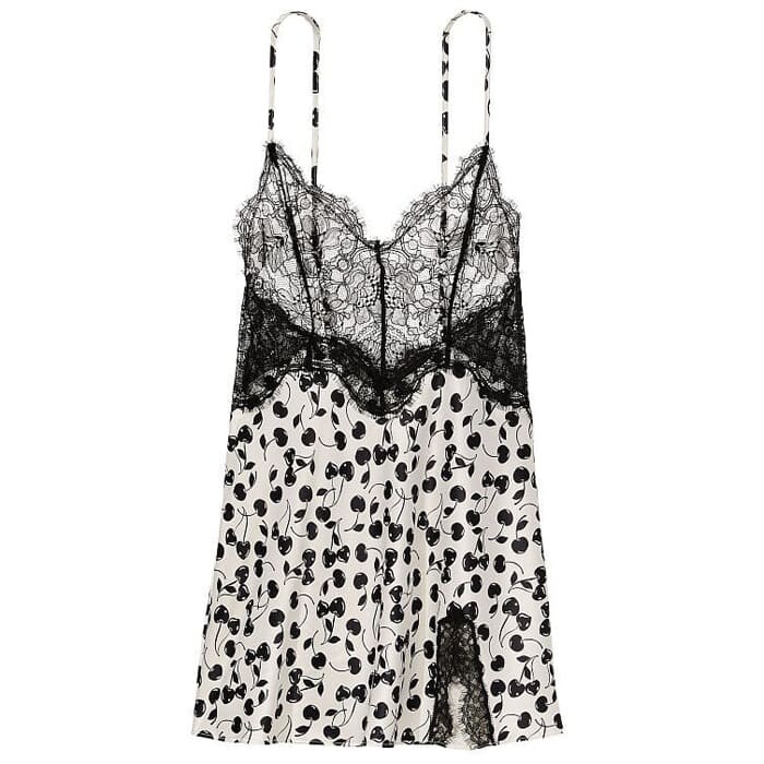 

Ночная рубашка Victoria's Secret Lace Top, черно-белый