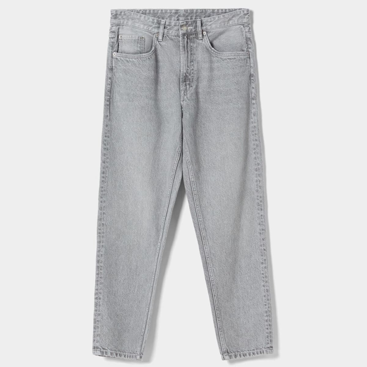 

Джинсы Bershka Straight-Fit Vintage, серый