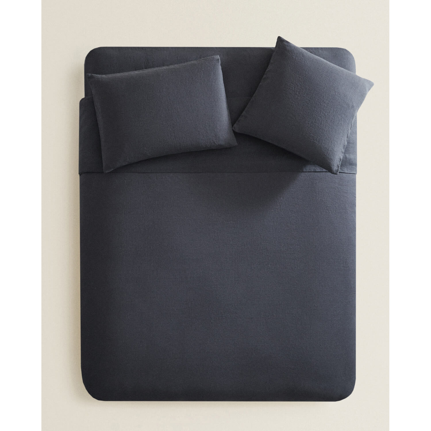 Пододеяльник Zara Home Linen Duvet 310 г/м², темно-синий