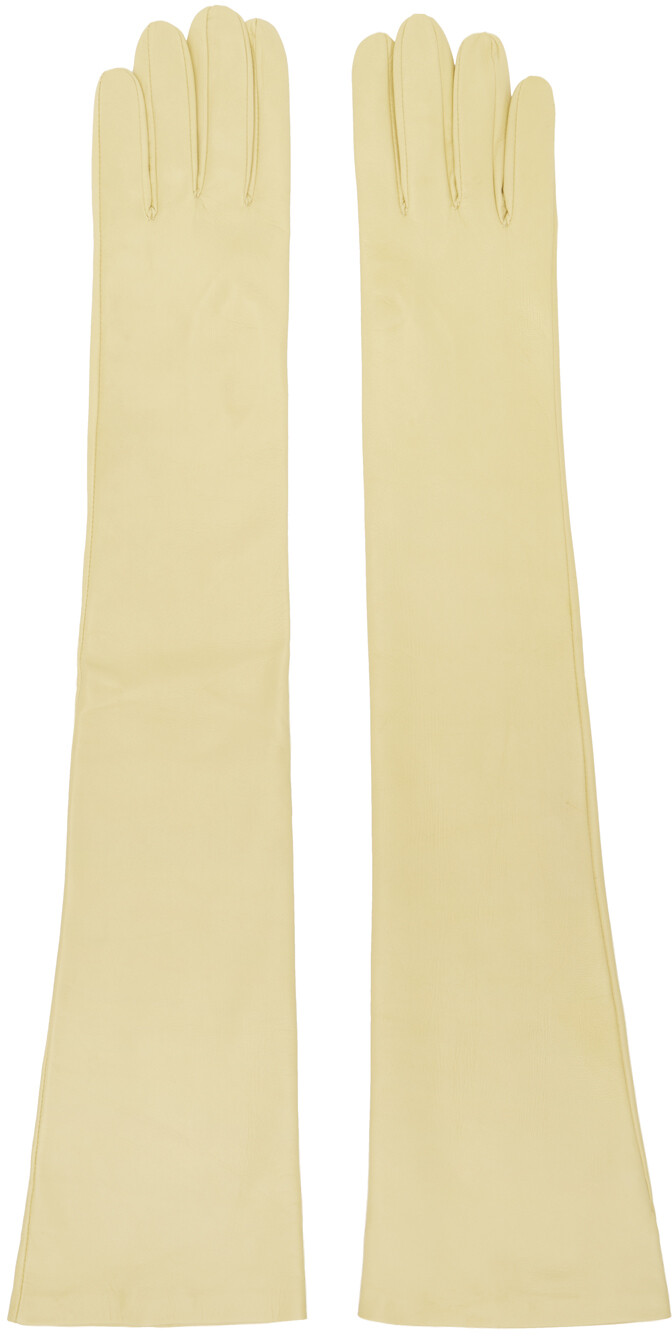

Желтые длинные перчатки Jil Sander