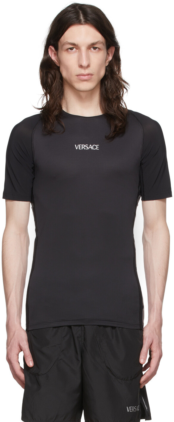 

Черная футболка Greca Versace Underwear, Черный