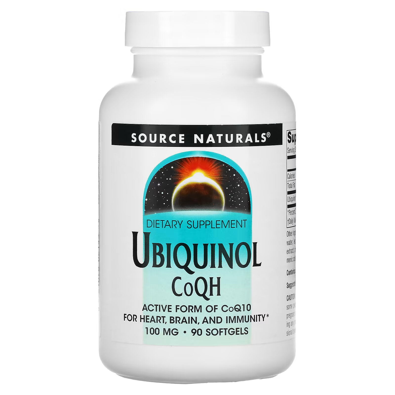 Source Naturals, Убихинол CoQH​​, 100 мг, 90 капсул source naturals перилловое масло 1000 мг 90 гелевых капсул