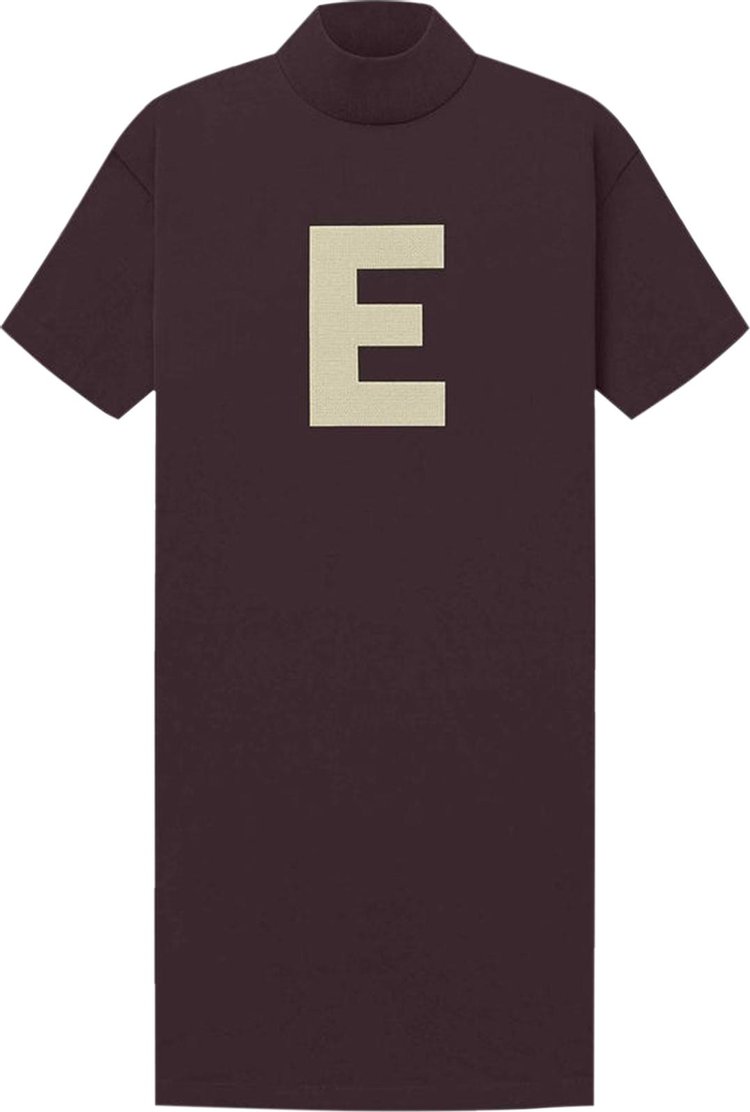 свитшот fear of god размер 6 7 лет коричневый Футболка Fear of God Essentials 3/4 T-Shirt Dress 'Plum', коричневый
