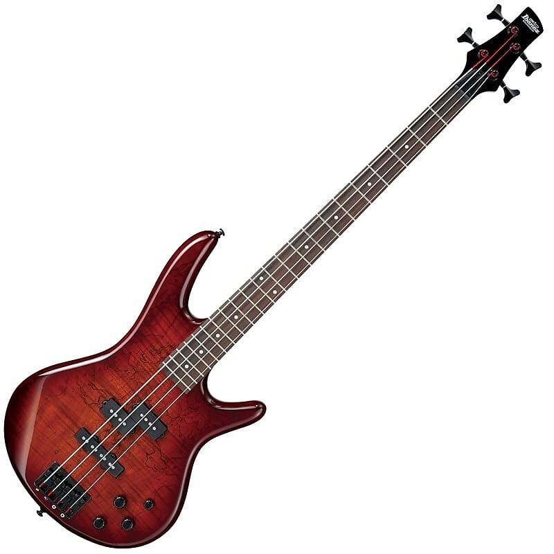 

4-струнная бас-гитара Ibanez GSR200SM, угольно-коричневый