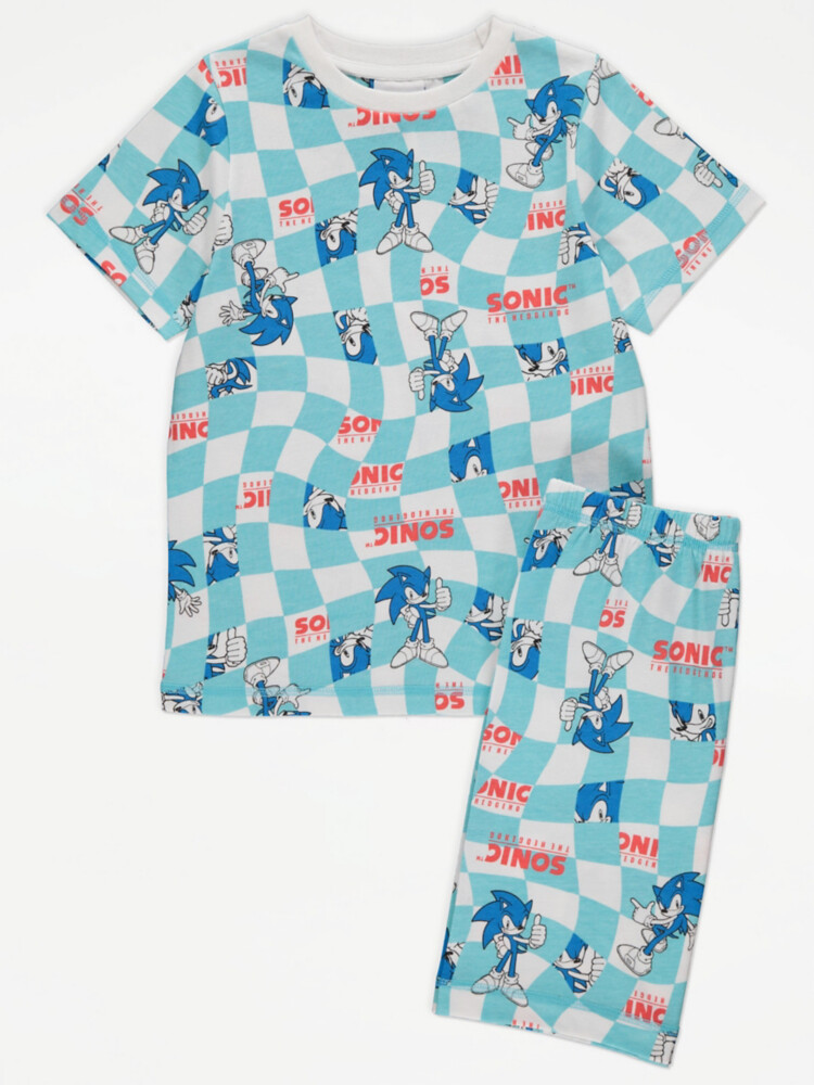 

Sonic The Hedgehog Шахматная короткая пижама George.