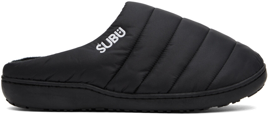 

Черные стеганые тапочки SUBU