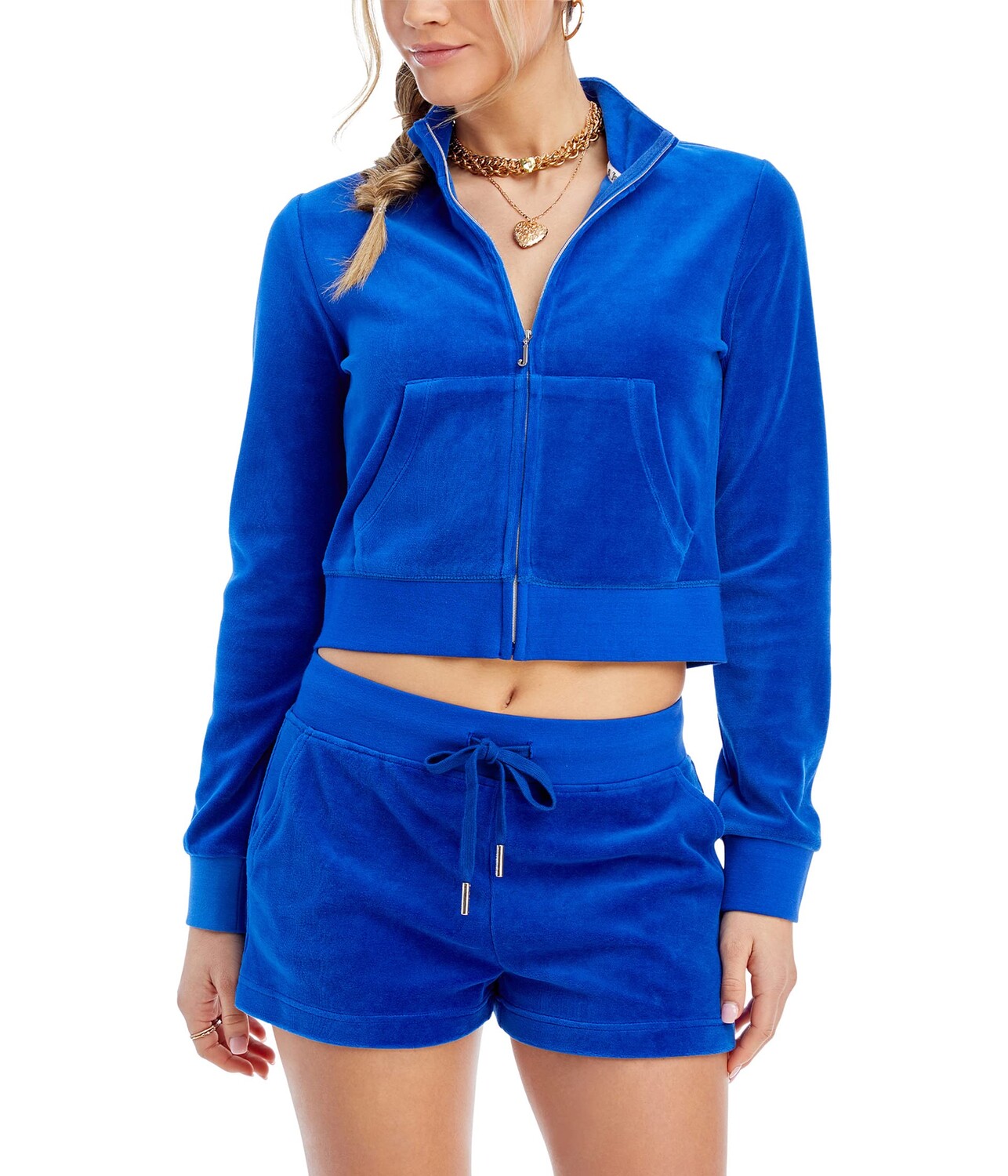 

Худи Juicy Couture, Mock Neck Velour Zip Front