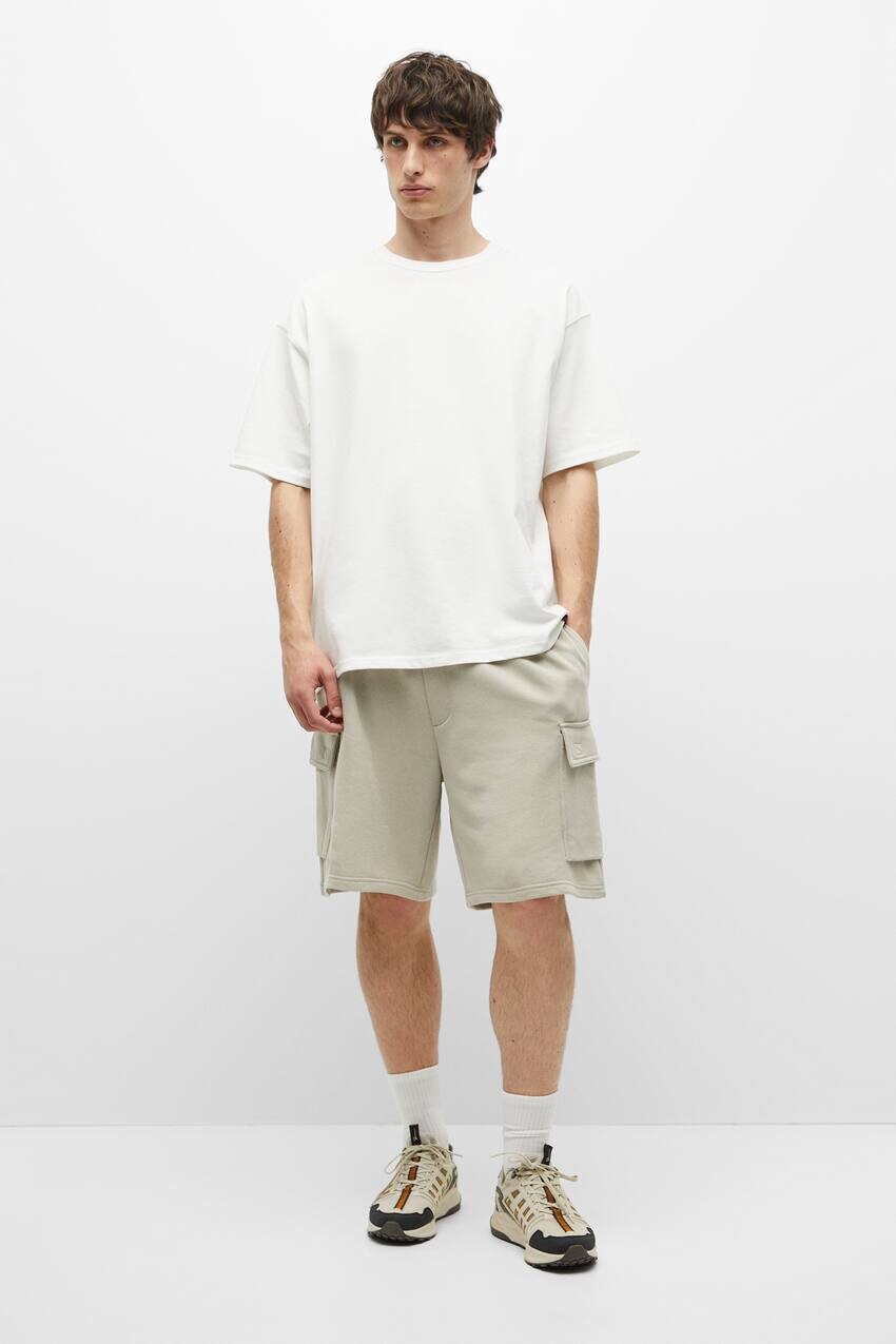 

Джоггеры Cargo Bermuda Pull&Bear, песочный, Бежевый