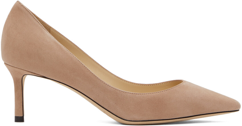 

Розовые замшевые туфли на каблуке Romy 60 Jimmy Choo, Розовый;коричневый