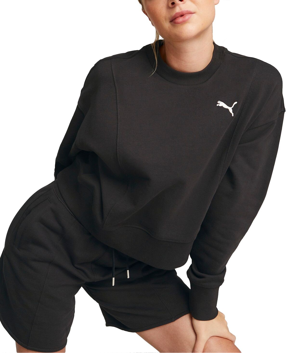 

Женская хлопковая толстовка с круглым вырезом и длинными рукавами her her Puma, мульти