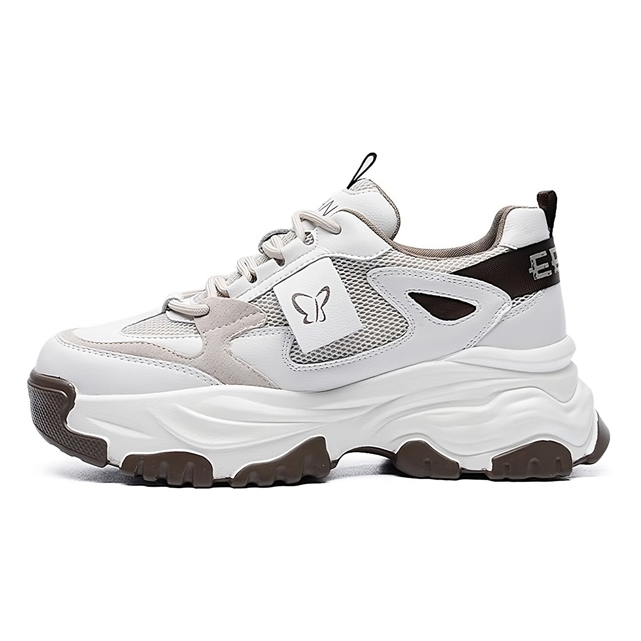 

Кроссовки Eblan Thick-soled Heightened Mesh (размер 38), кремовый/коричневый