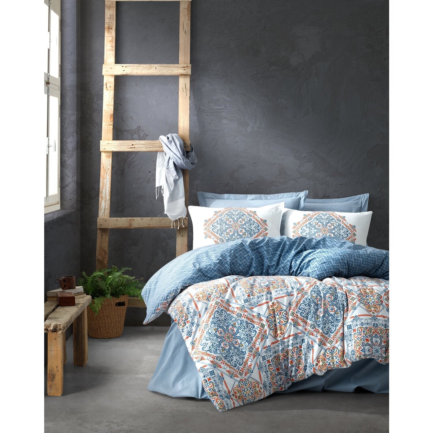 

Комплект постельного белья Cotton Box Bohemian Ranforce - Grande Blue