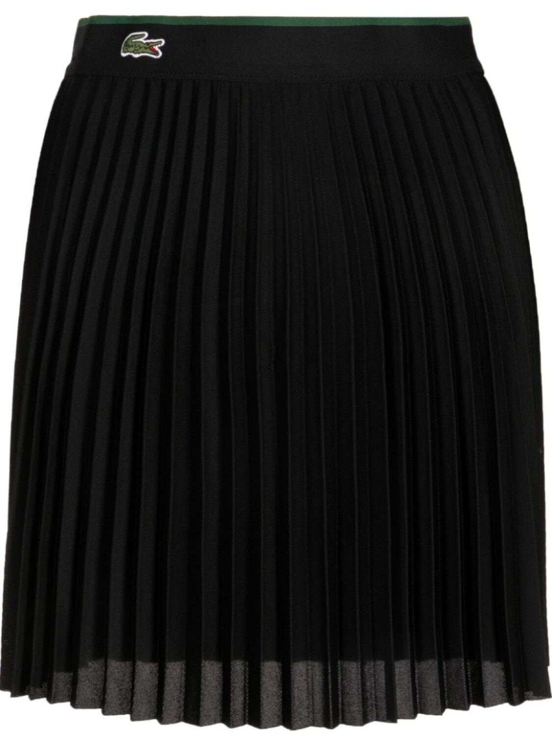 

Lacoste logo-embroidered elasticated pleated miniskirt, черный