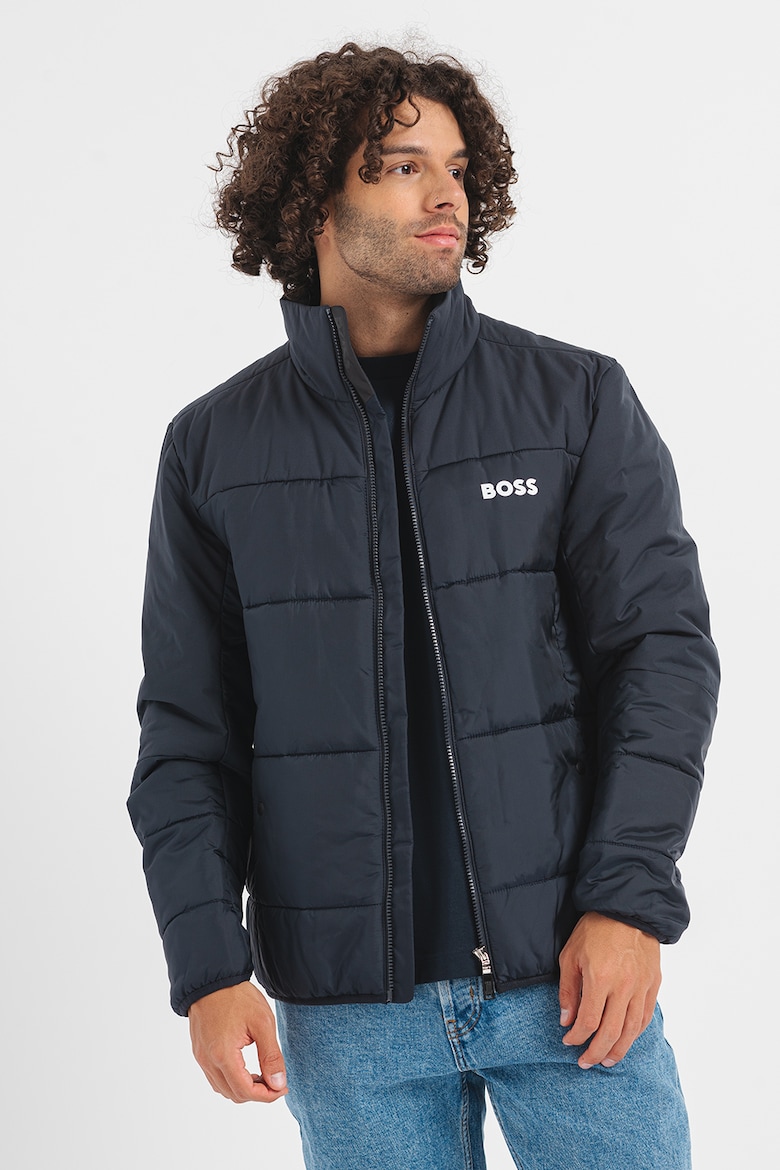 Зимняя утепленная куртка Hamar с логотипом Boss, синий пуховики boss куртка j hamar