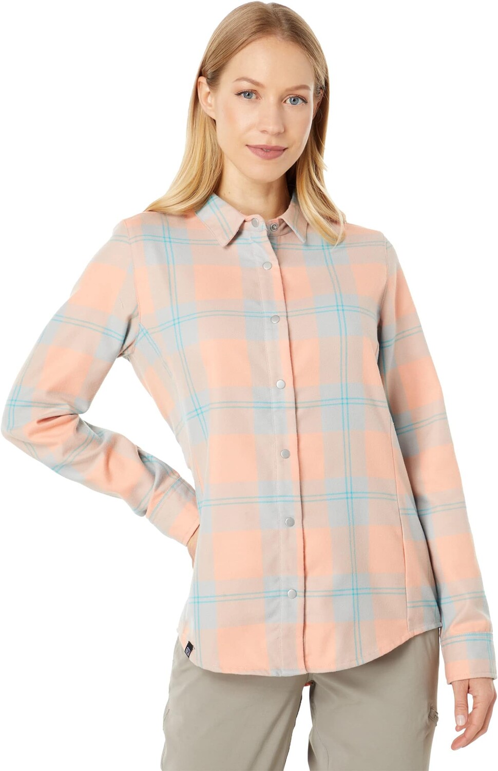 

Топ Flylow Brigitte Tech Flannel, цвет Peach/Dove/Aqua Plaid