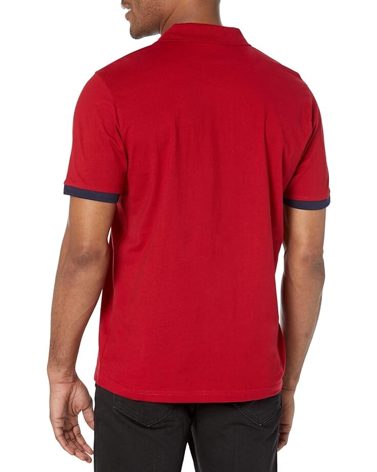 

Рубашка U.S. POLO ASSN. Thin Chest Stripe Sleeve Cuff Knit Shirt, цвет Engine Red