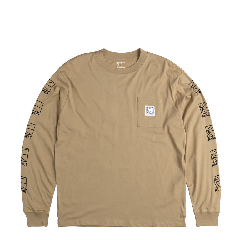 

Футболка Logo Long Sleeve T-Shirt Rassvet, бежевый