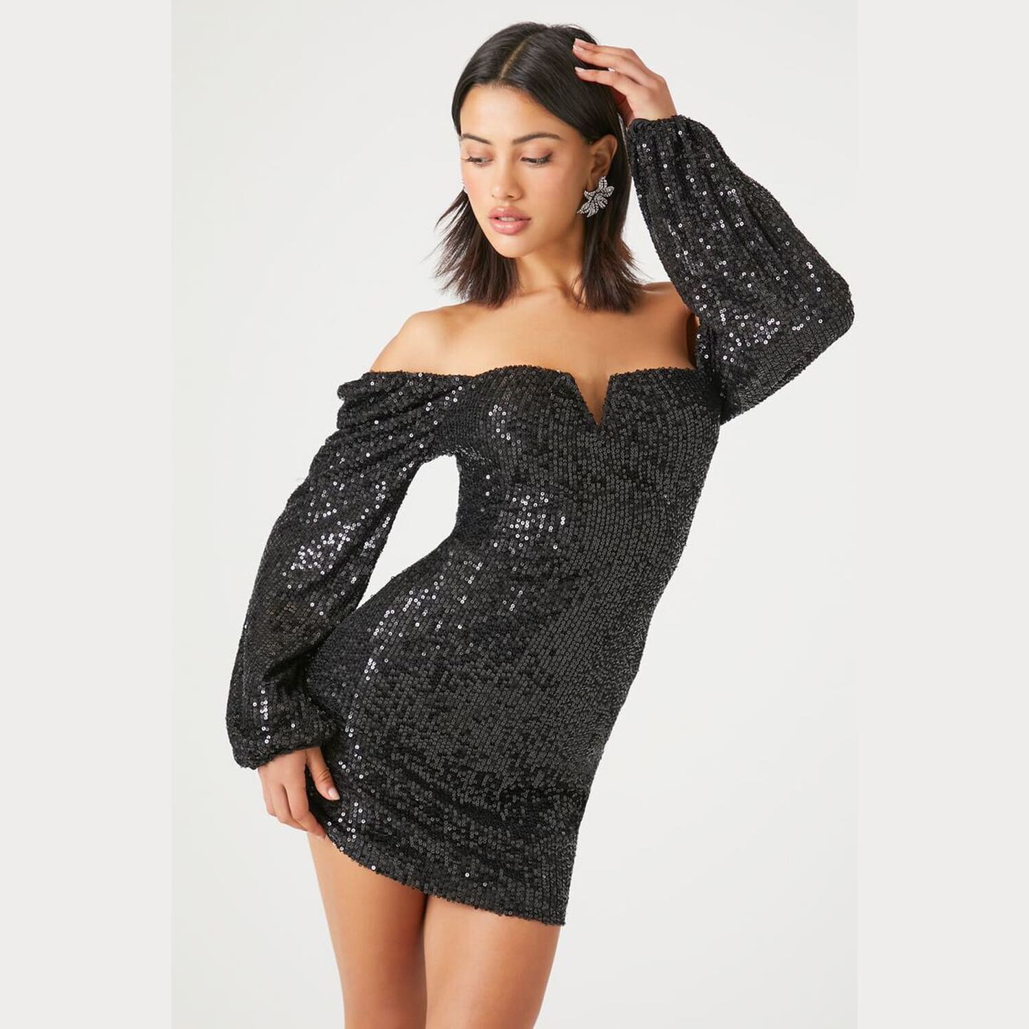 

Платье Forever 21 Sequin Bodycon Mini, черный