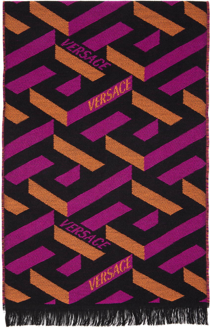 

Черный шарф \La Greca\"" Versace