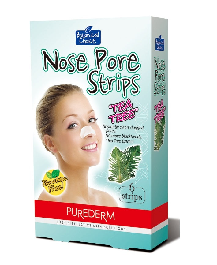 Purederm Полоски для пор для носа Очищающие полоски для носа с чайным деревом 6 шт.