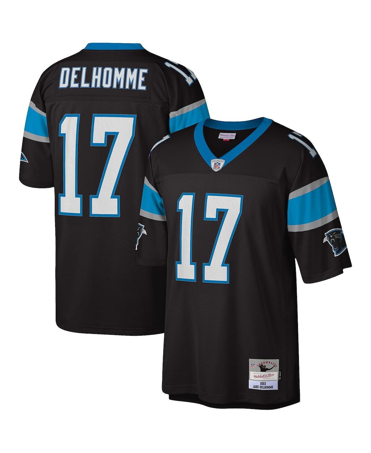 

Мужская копия джерси jake delhomme black carolina panthers 2003 legacy Mitchell & Ness, черный