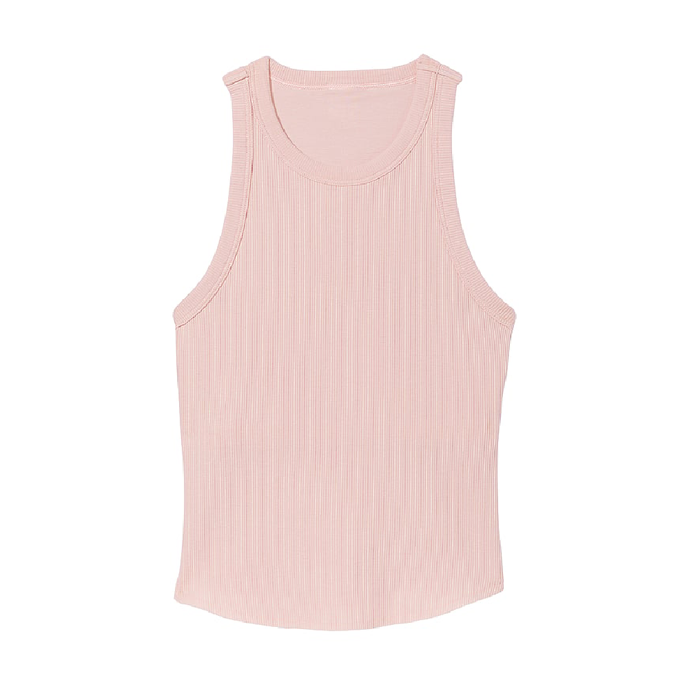 Топ Victoria's Secret Pink High-neck Ribbed, светло-розовый