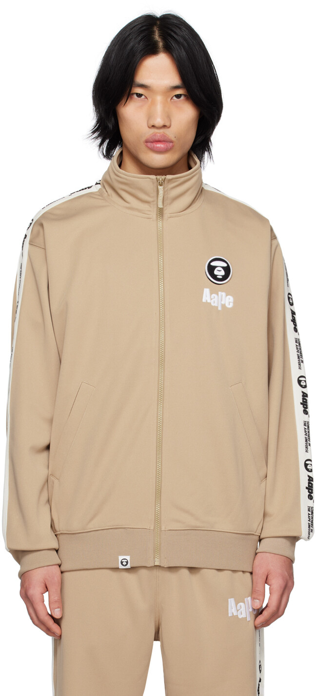 

Бежевая спортивная куртка MoonFace AAPE by A Bathing Ape, Бежевый