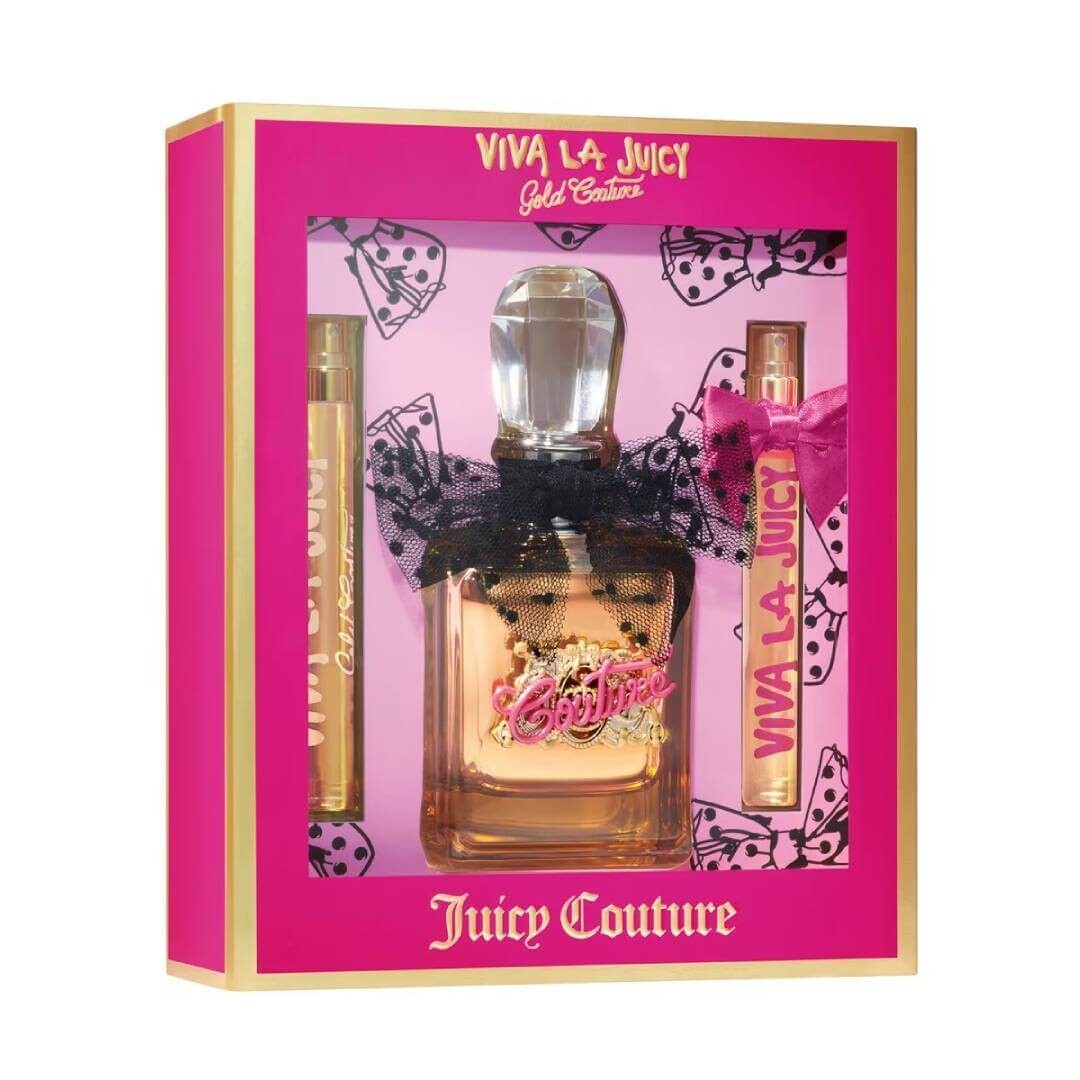 

Подарочный набор Juicy Couture Eau de parfum Viva la Juicy Gold Couture, 3 предмета