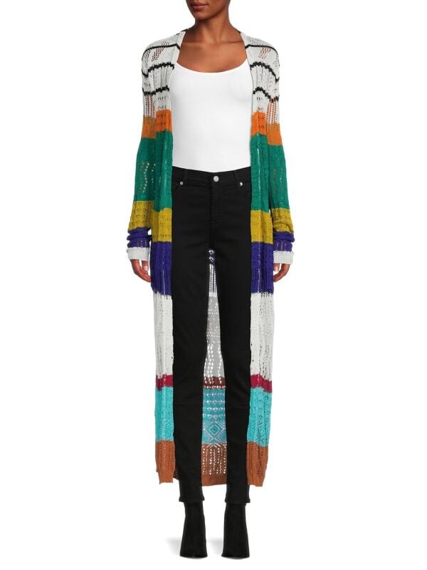 

Полосатый кардиган дастер Missoni Rigazerva white multi