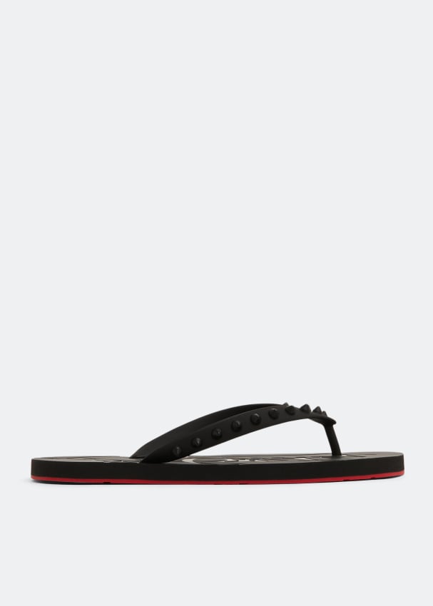 Шлепанцы CHRISTIAN LOUBOUTIN Super Loubi flip flops, оранжевый