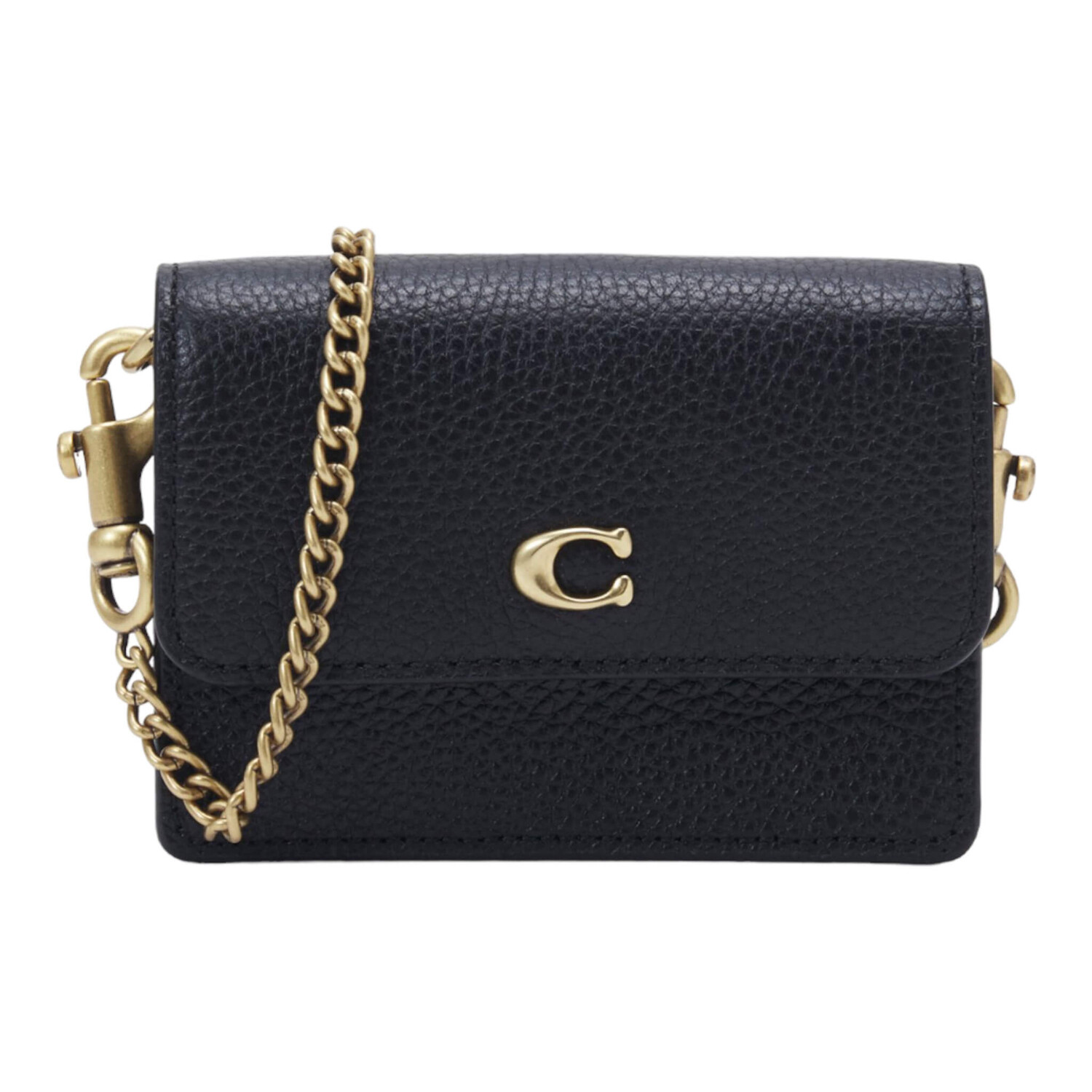 

Сумка Coach Refined Half Flap Card Case, черный