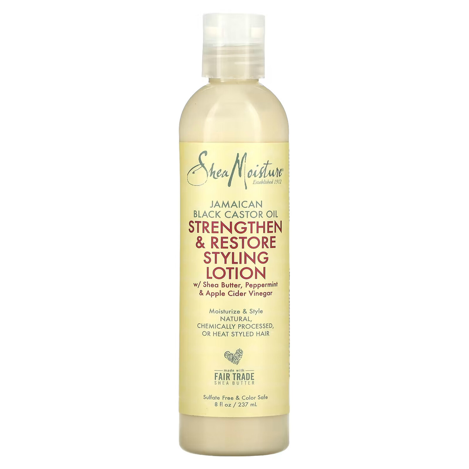 

SheaMoisture, Ямайское черное касторовое масло, укрепляющий и восстанавливающий лосьон для укладки, 237 мл (8 жидк. Унций)