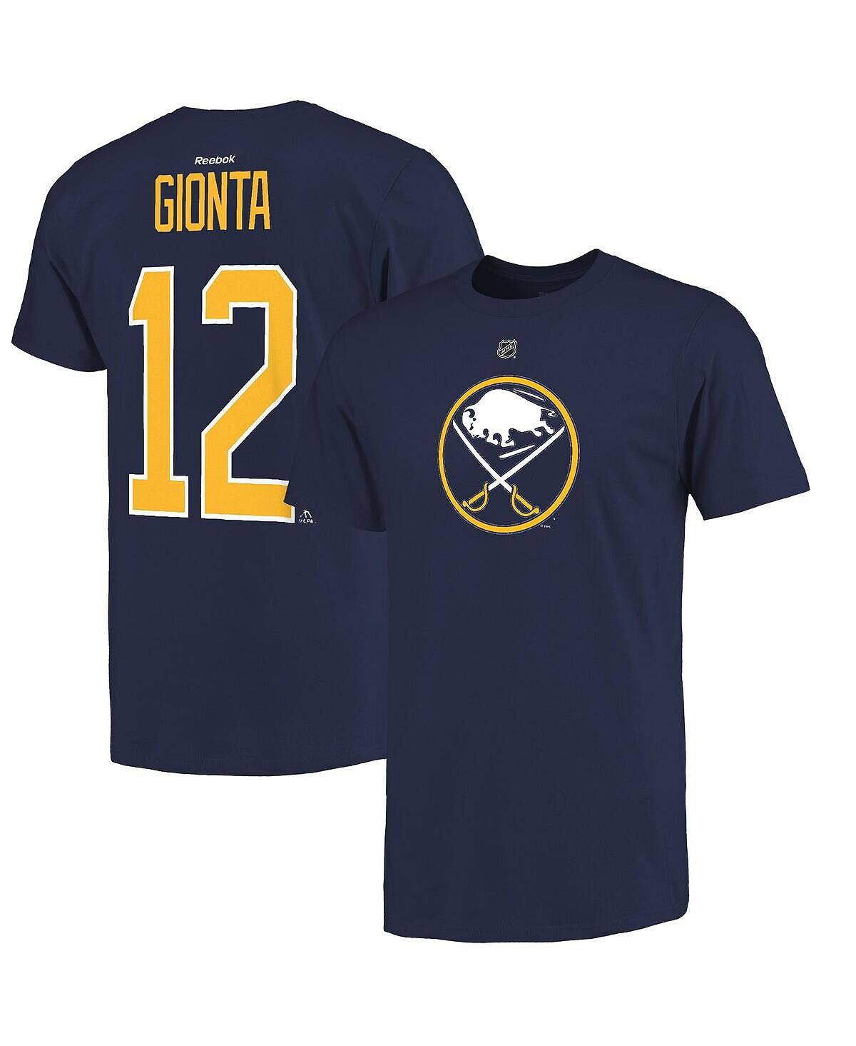 

Мужская футболка buffalo sabers brian gionta темно-синего цвета с именем и номером Reebok, синий