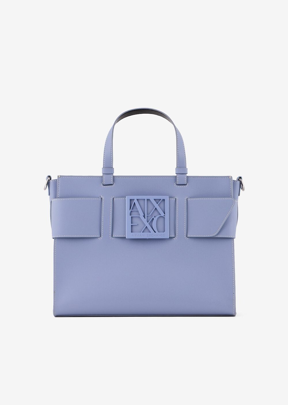 

Большая сумка-тоут с двумя ручками Armani Exchange, синий