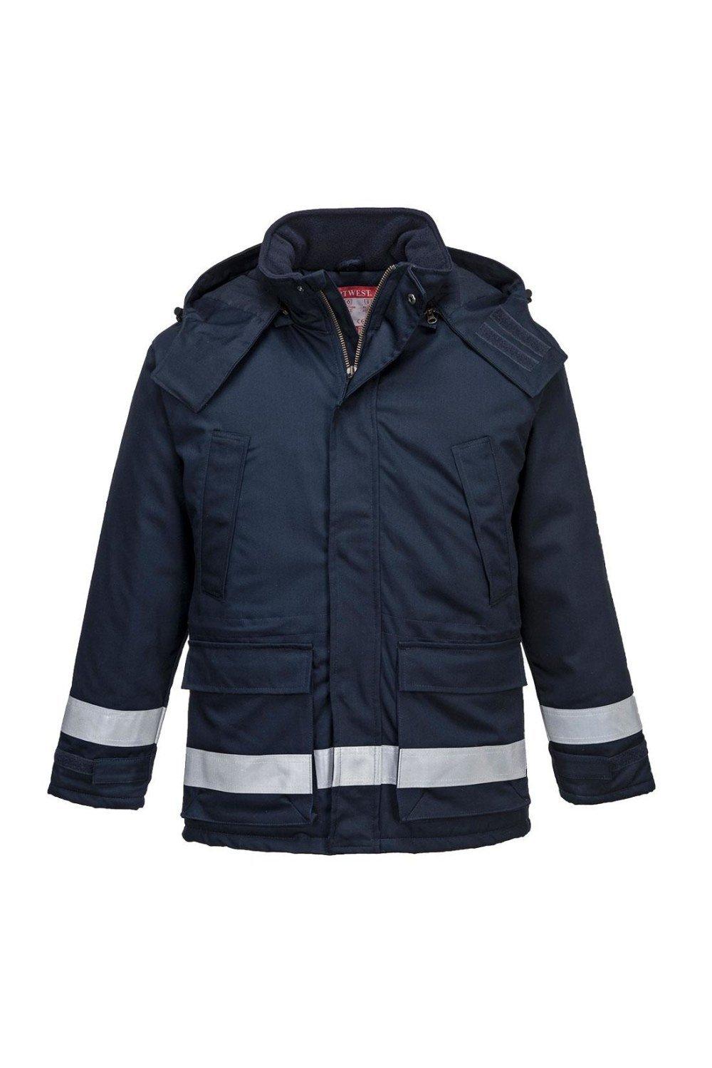Огнестойкая антистатическая зимняя стеганая куртка Portwest, темно-синий ветошь хпп 1 3х5 м 170 г м²