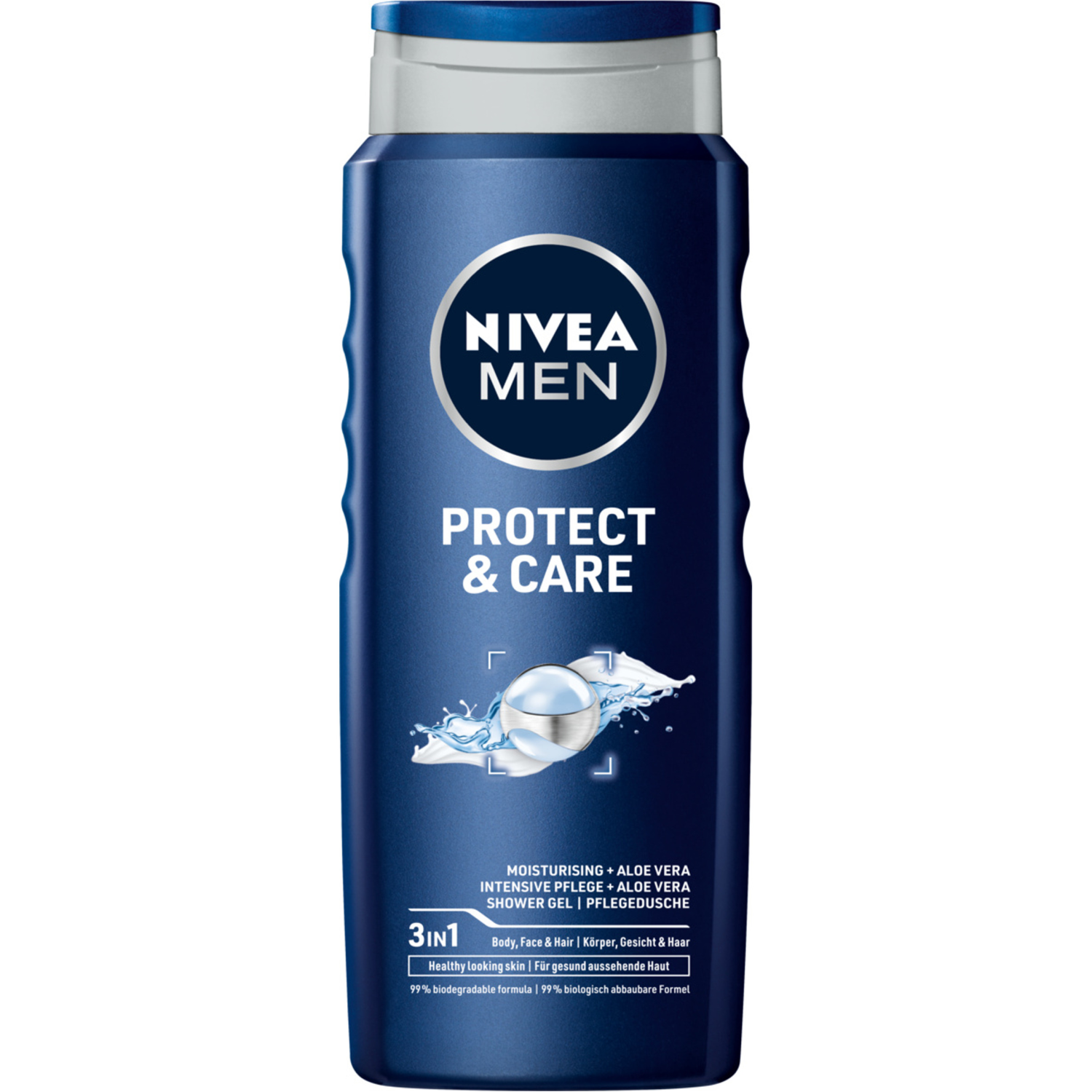 Nivea MEN Protect & Care гель для душа для лица, тела и волос для мужчин, 500 мл - фото