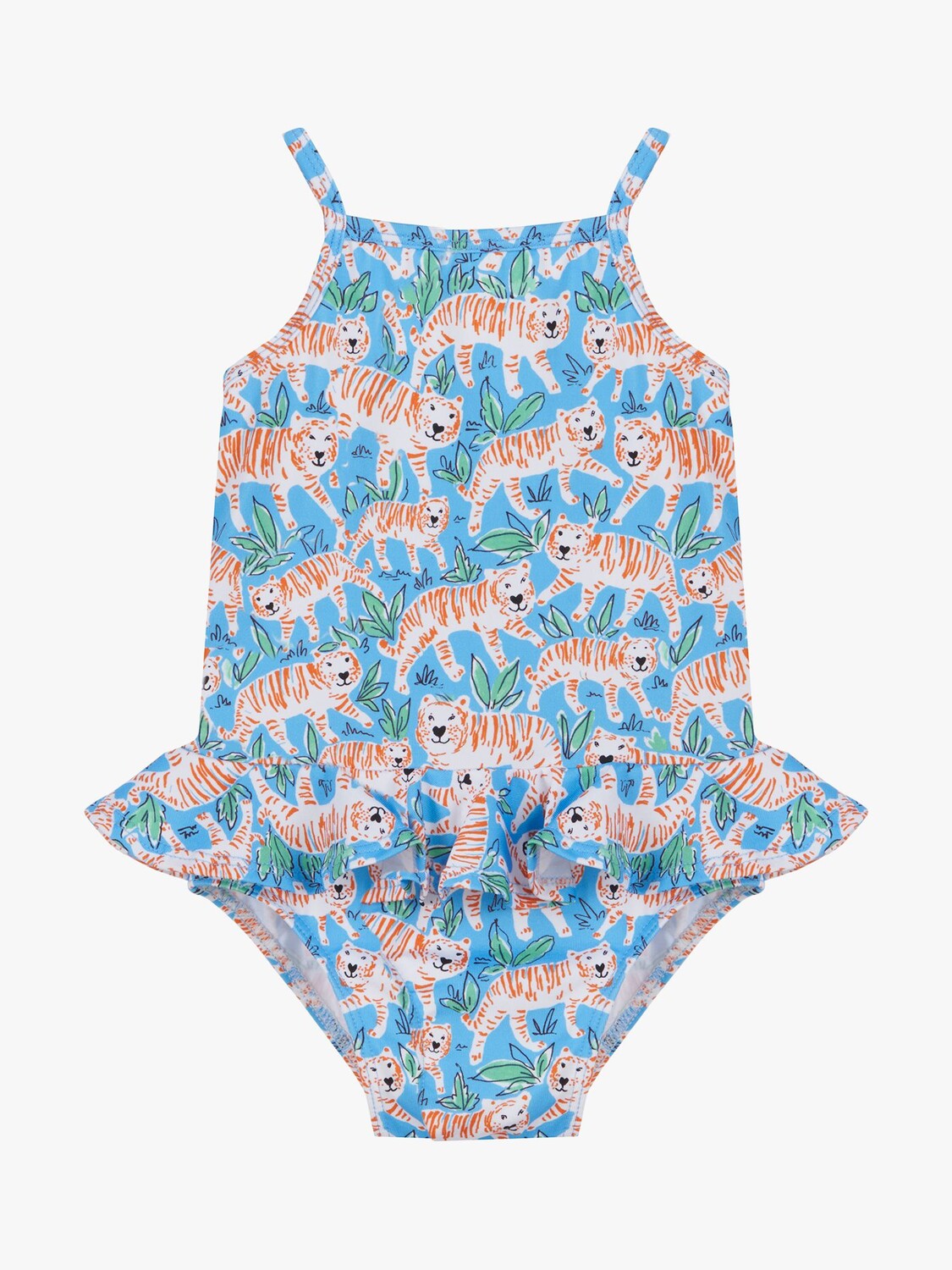 

Купальник с баской Trotters Baby Tiger, цвет морской волны/тигр