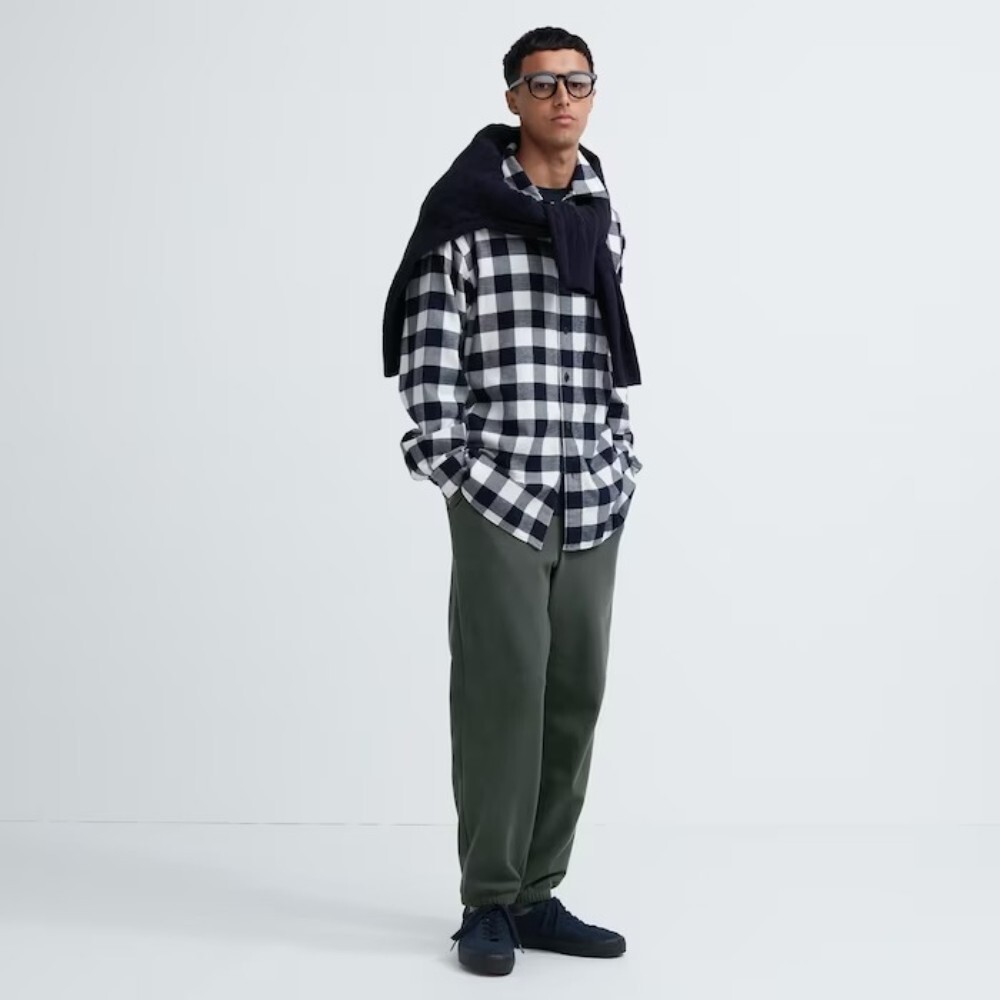 

Брюки Uniqlo Soft Fleece, темно-зеленый