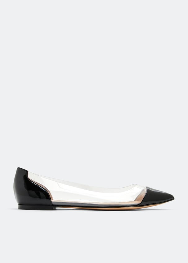 

Балетки GIANVITO ROSSI Plexi ballet flats, черный