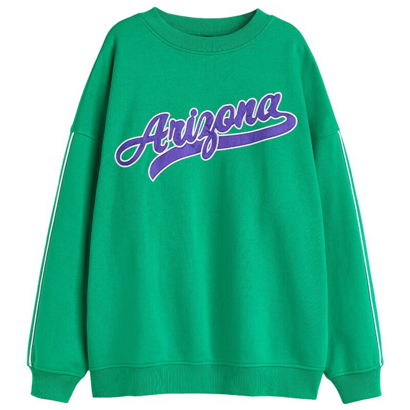 

Свитшот H&M Oversized Printed Arizona, зеленый