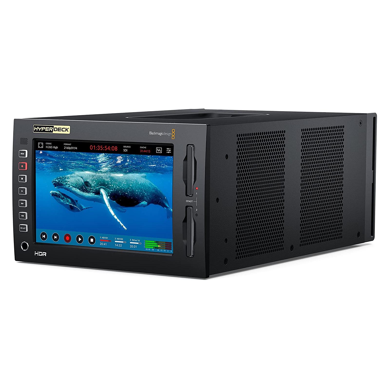 Рекордер Blackmagic Design HyperDeck Extreme 4K HDR, черный медиаплеер zappiti neo 4k hdr 8tb
