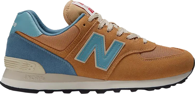 

Кроссовки New Balance 574, коричневый/голубой